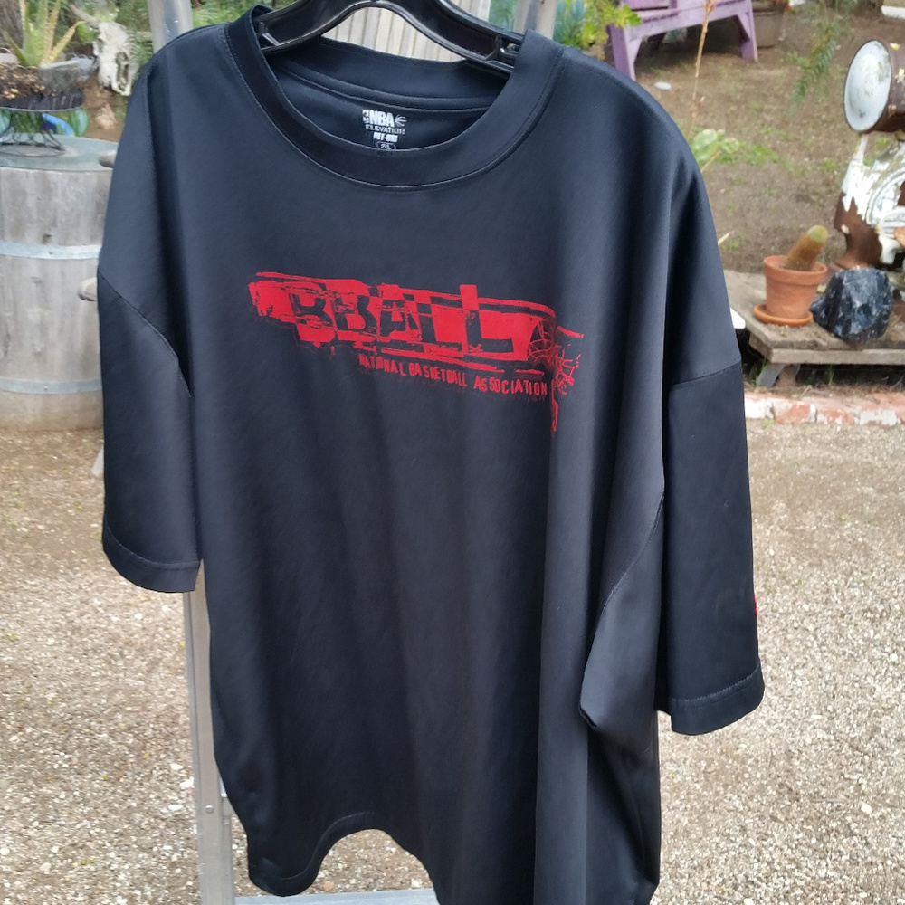 NBA Elevation Shirt Mens 2XL Net Dri Black Used